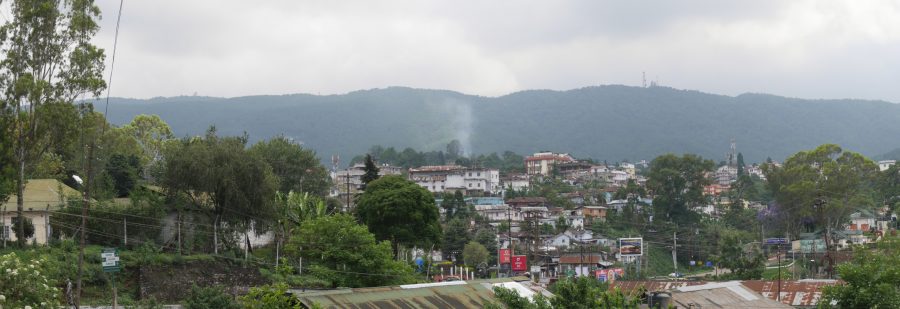 View of Shillong with Shillong Peak in the background.
